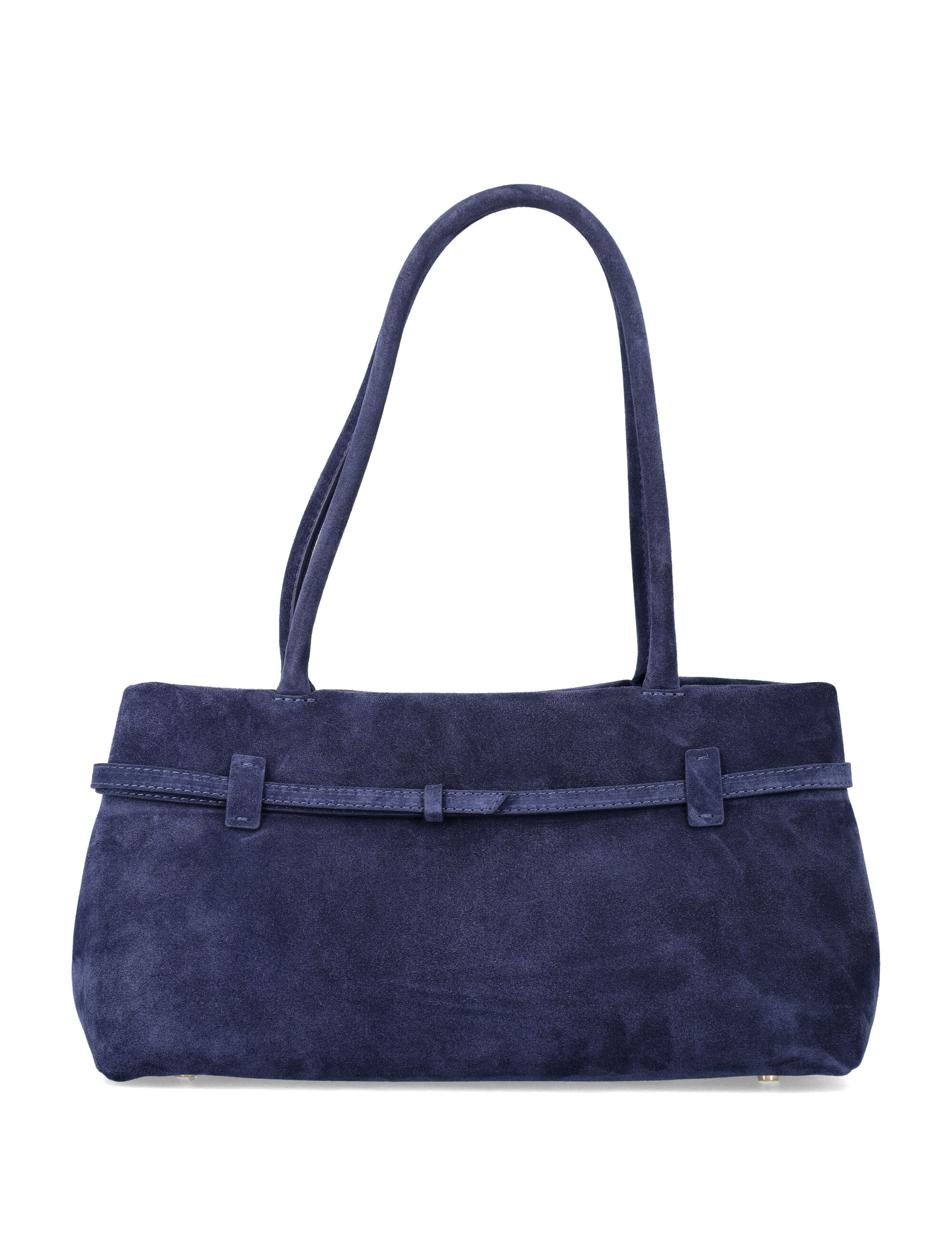 Manu Atelier Le Cambon East West Navy Blue Suede Leat
