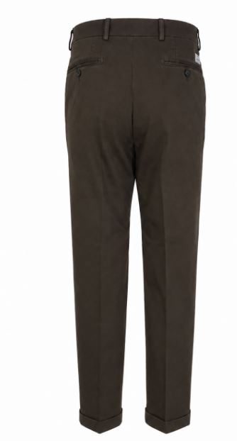 Manuel RITZ Black Cotton Elastane Trousers