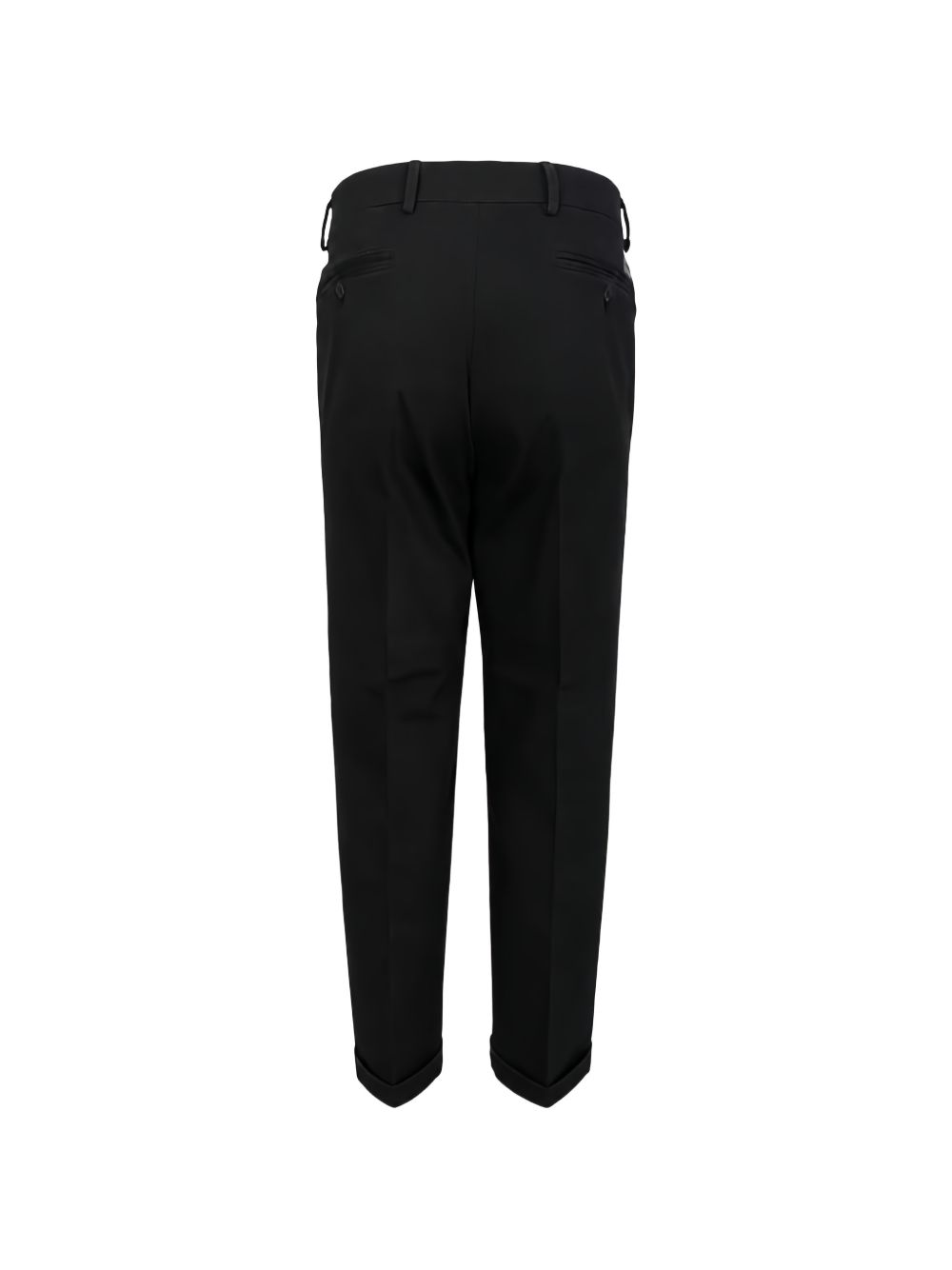 Manuel RITZ Black Cotton Elastane Trousers