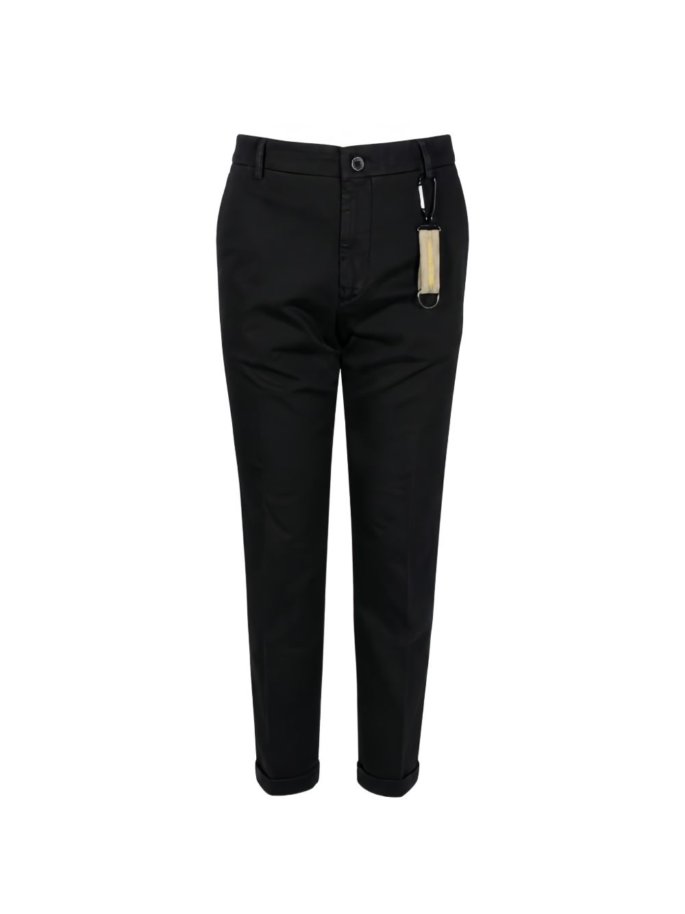 Manuel RITZ Black Cotton Elastane Trousers
