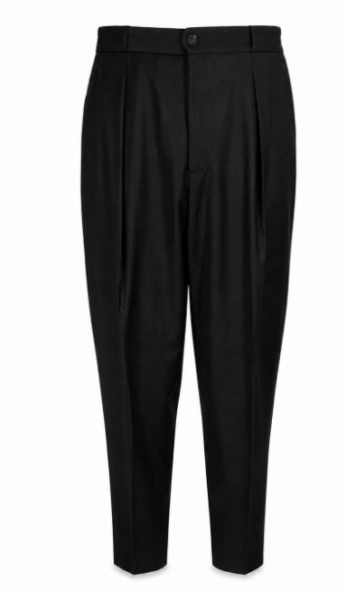 Manuel RITZ Black Wool Elastane Trousers