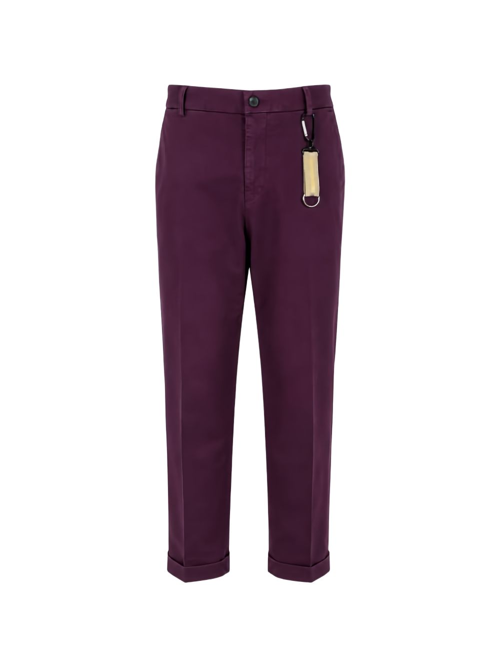 Manuel RITZ Burgundy Cotton Elastane Trousers