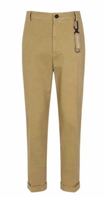 Manuel RITZ Camel Cotton Elastane Trousers