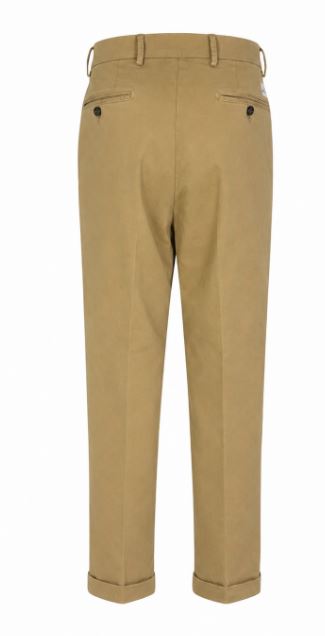 Manuel RITZ Camel Cotton Elastane Trousers