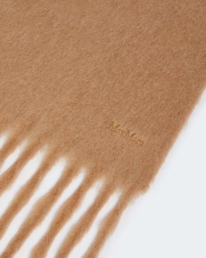 Max Mara Camel Virgin Wool Scarf