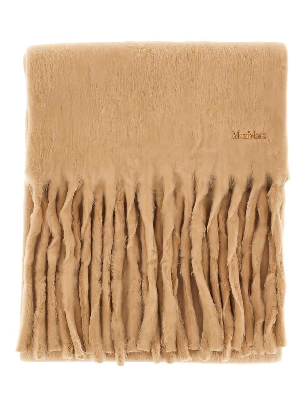 Max Mara Camel Virgin Wool Scarf