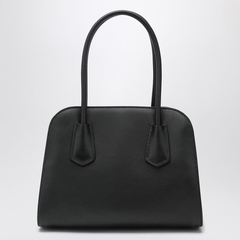 Prada Medium Shopping Bag In Black Leather