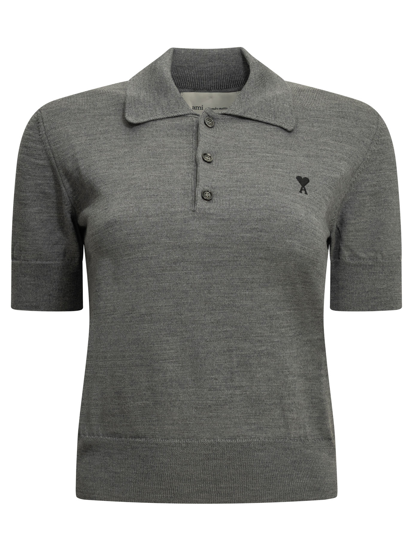 Ami paris Merino Wool Polo Shirt