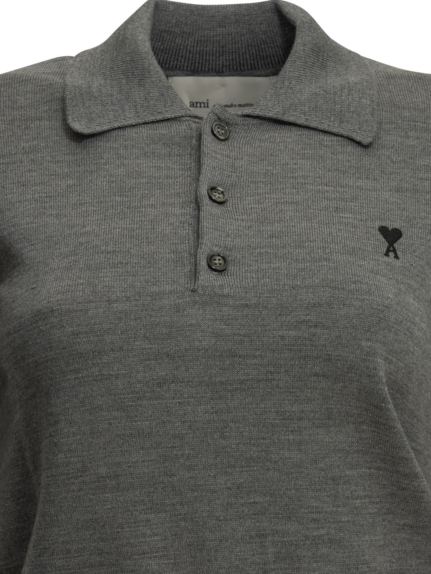 Ami paris Merino Wool Polo Shirt