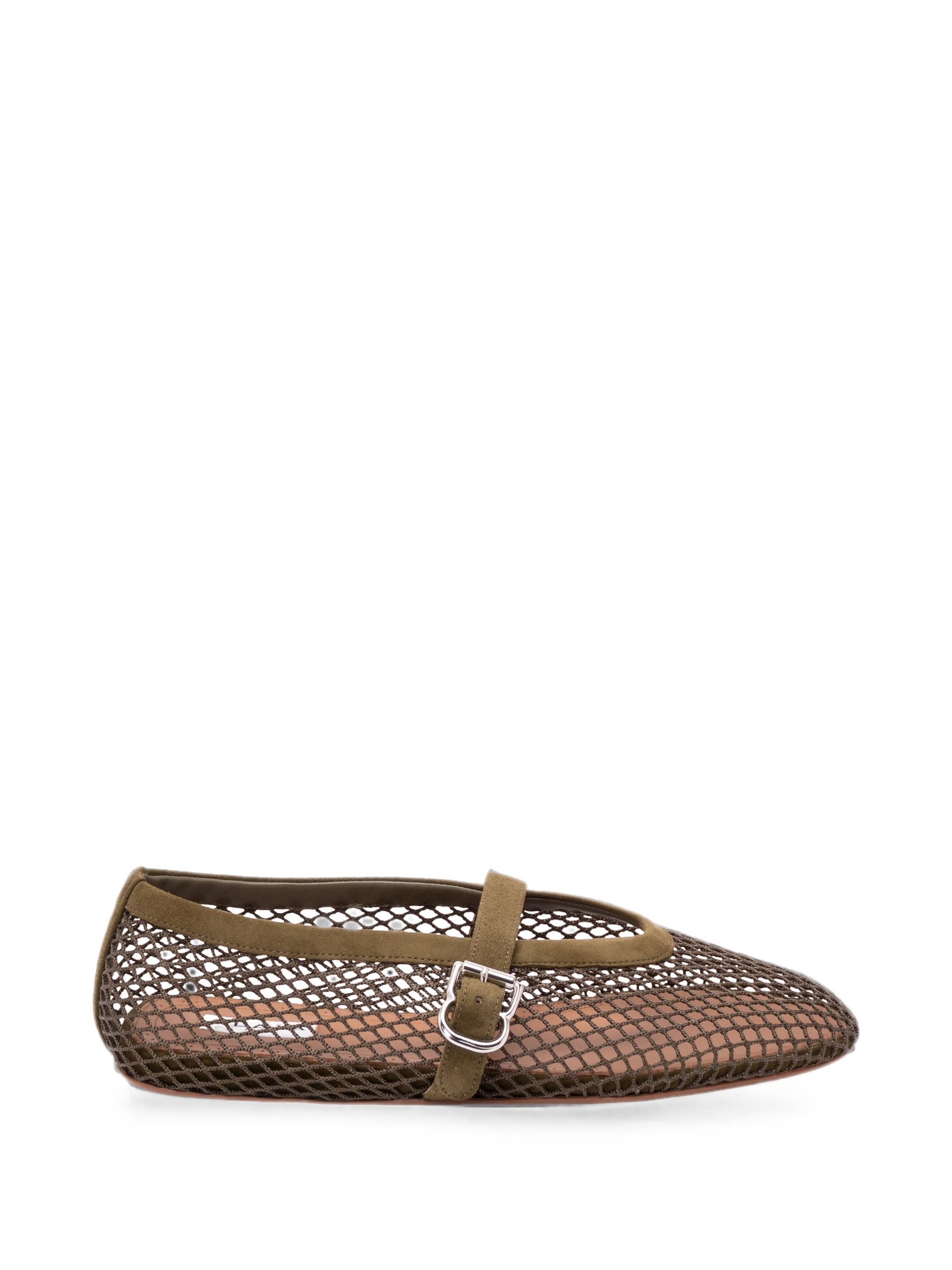 Alaïa Alaia Mesh Buckle-Fastening Ballet Flats