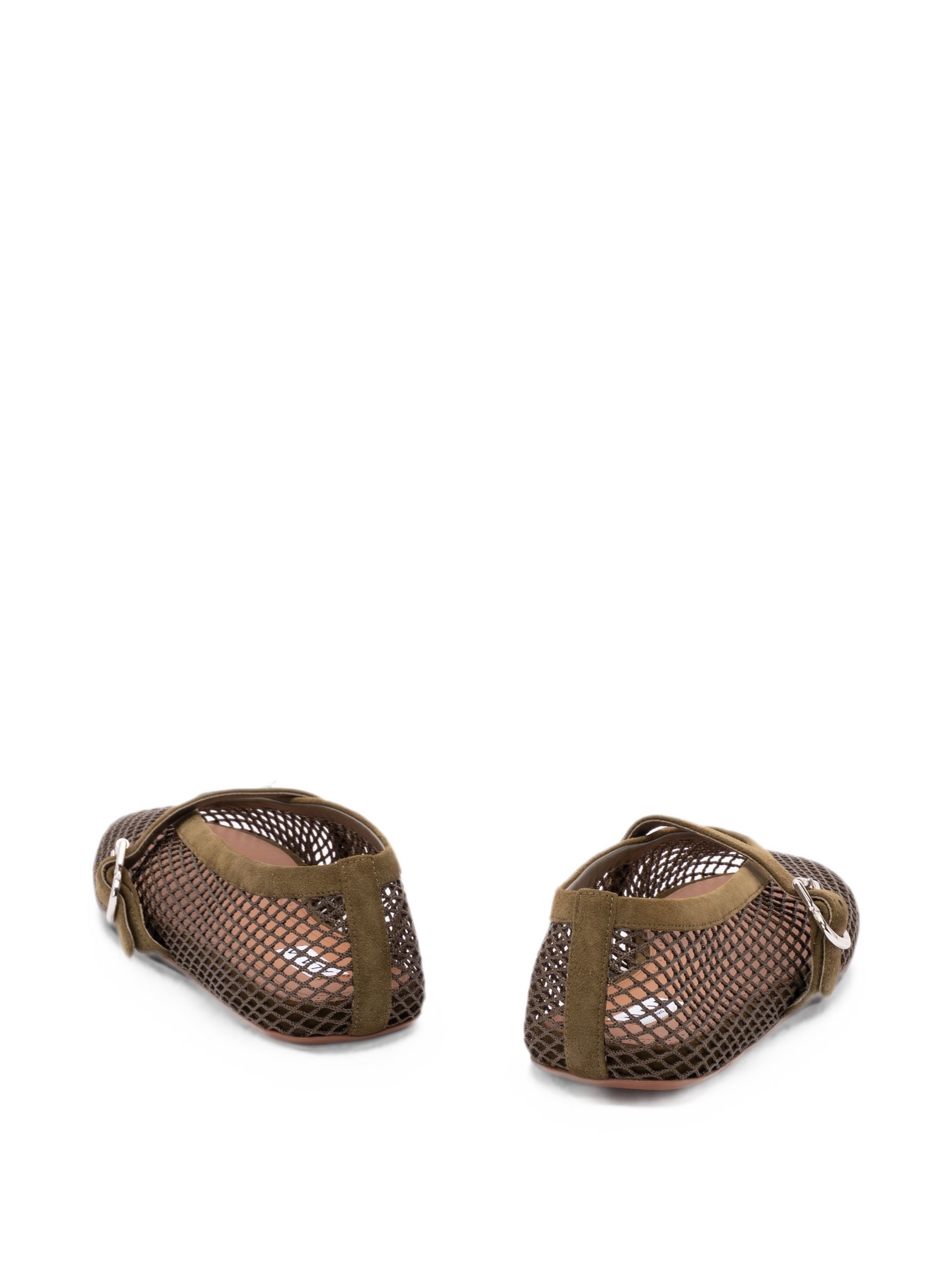 Alaïa Alaia Mesh Buckle-Fastening Ballet Flats