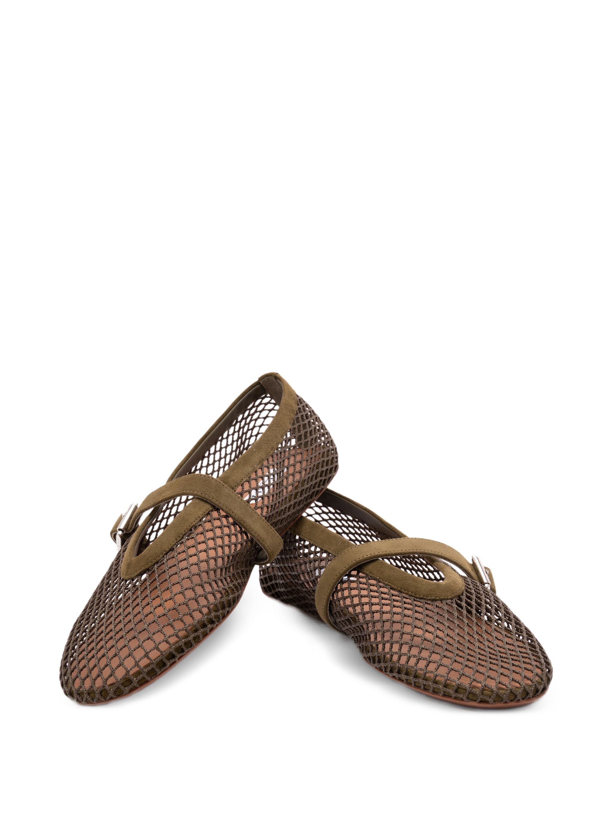 Alaïa Alaia Mesh Buckle-Fastening Ballet Flats