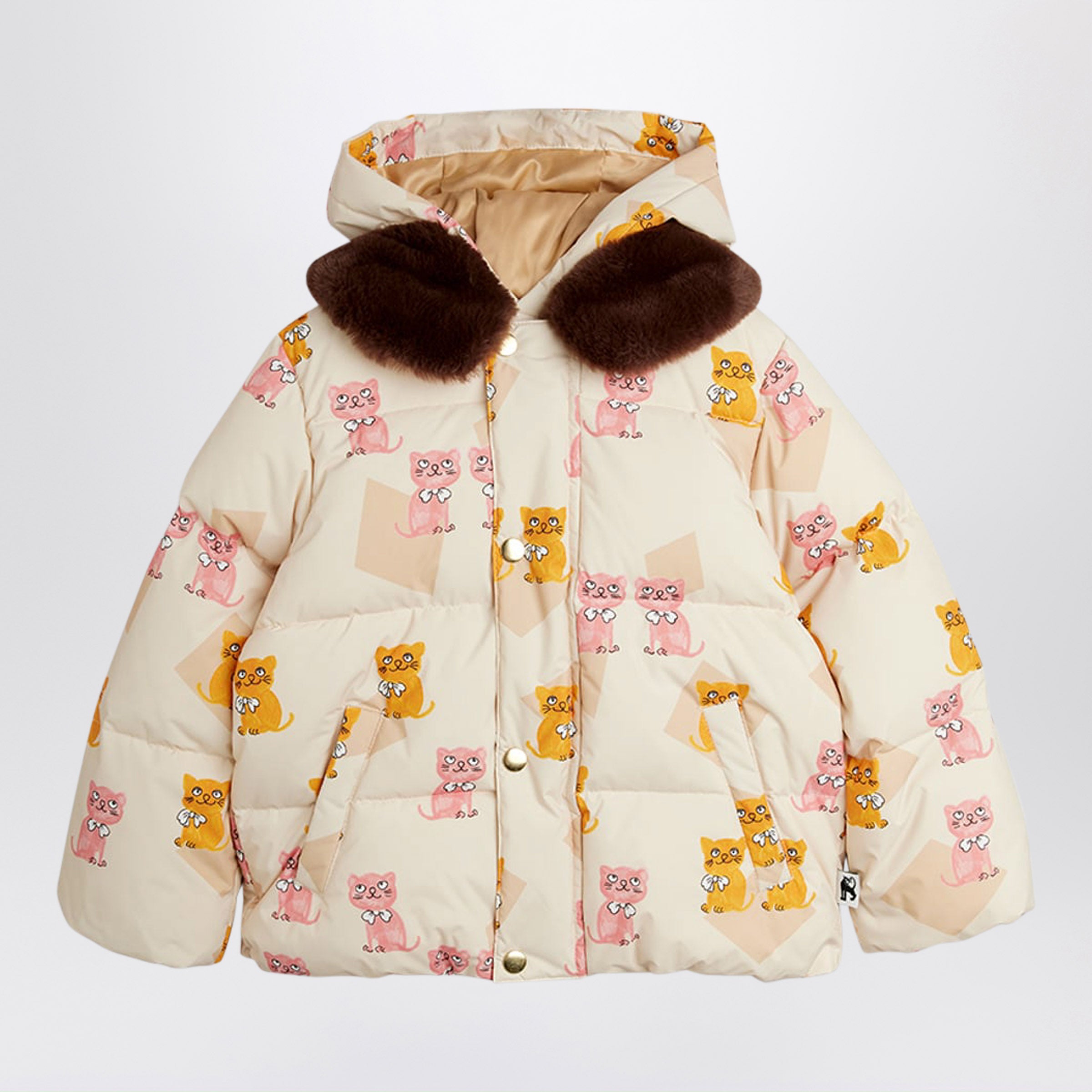 Mini rodini Violas Padded Jacket With A Violet Print