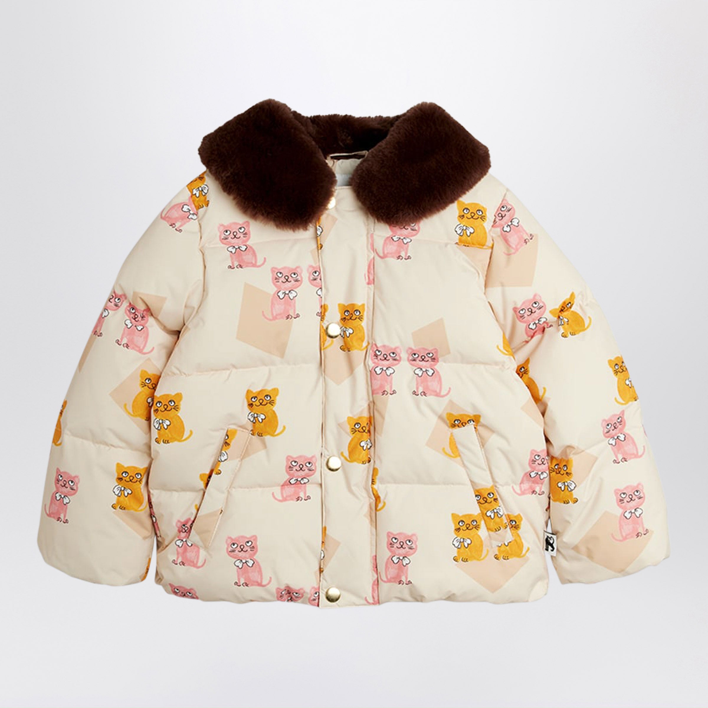 Mini rodini Violas Padded Jacket With A Violet Print