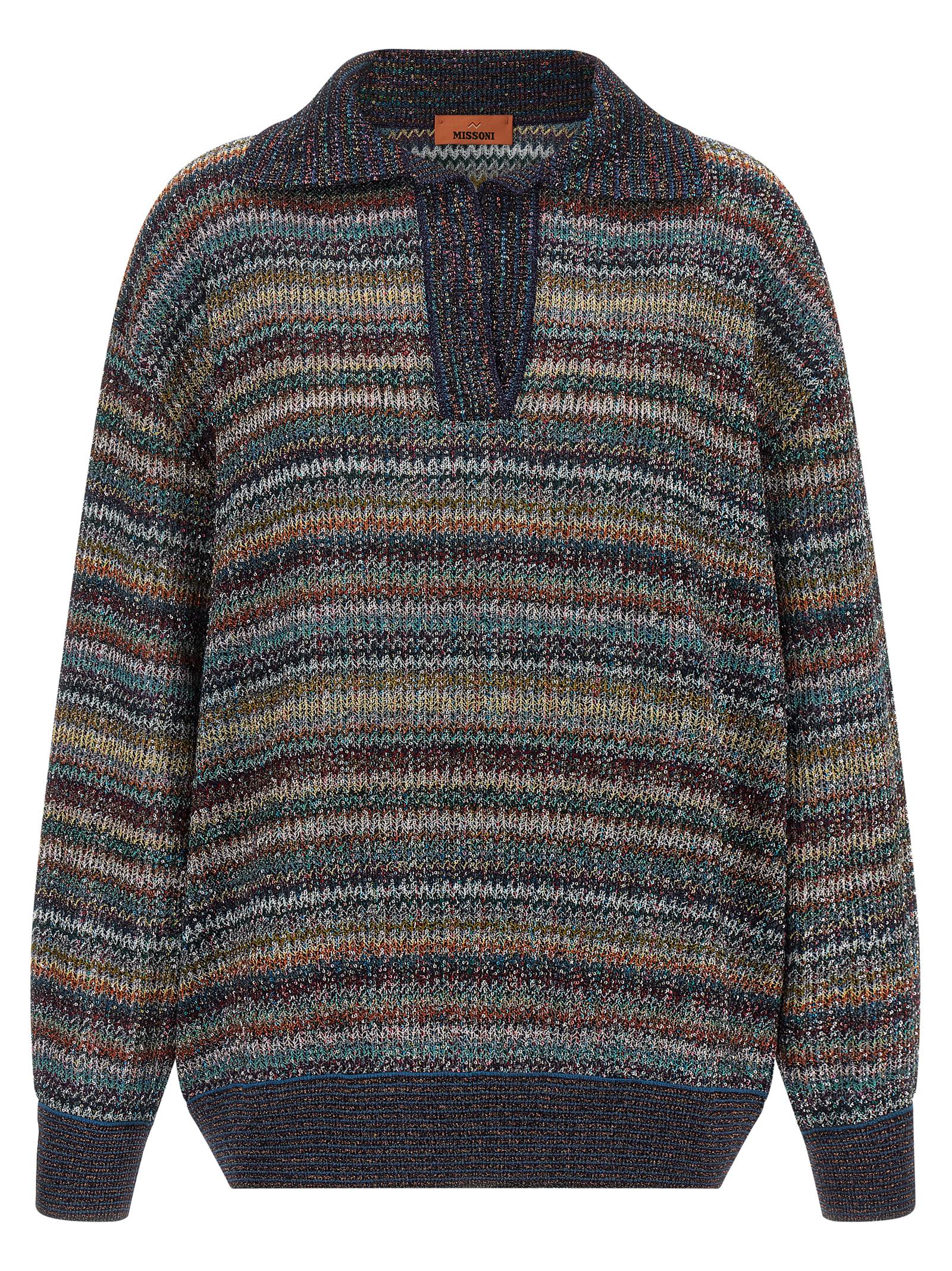 Missoni Lamé Yarn Polo Shirt