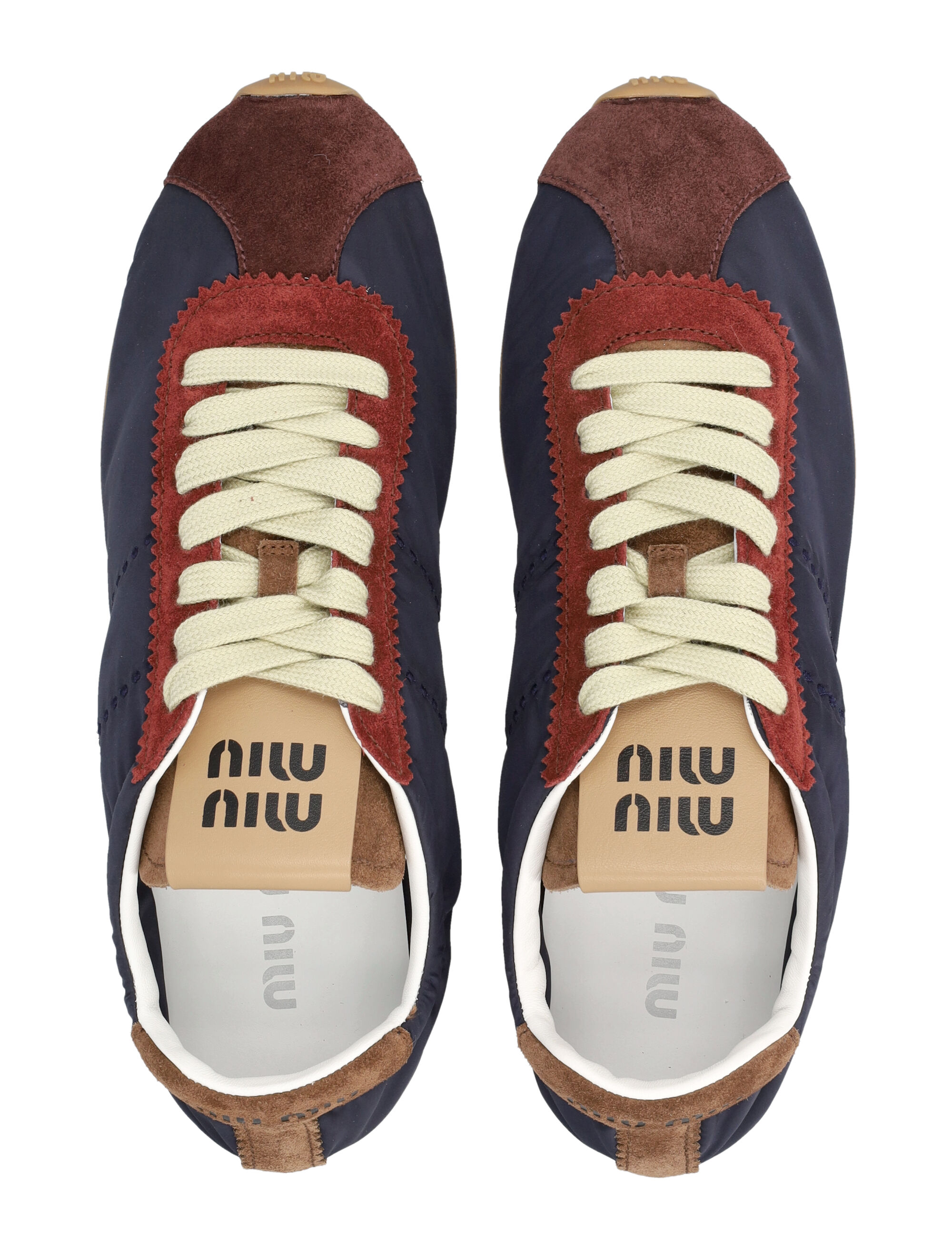 Miu Miu Plume Technical Fabric And Suede Woman's