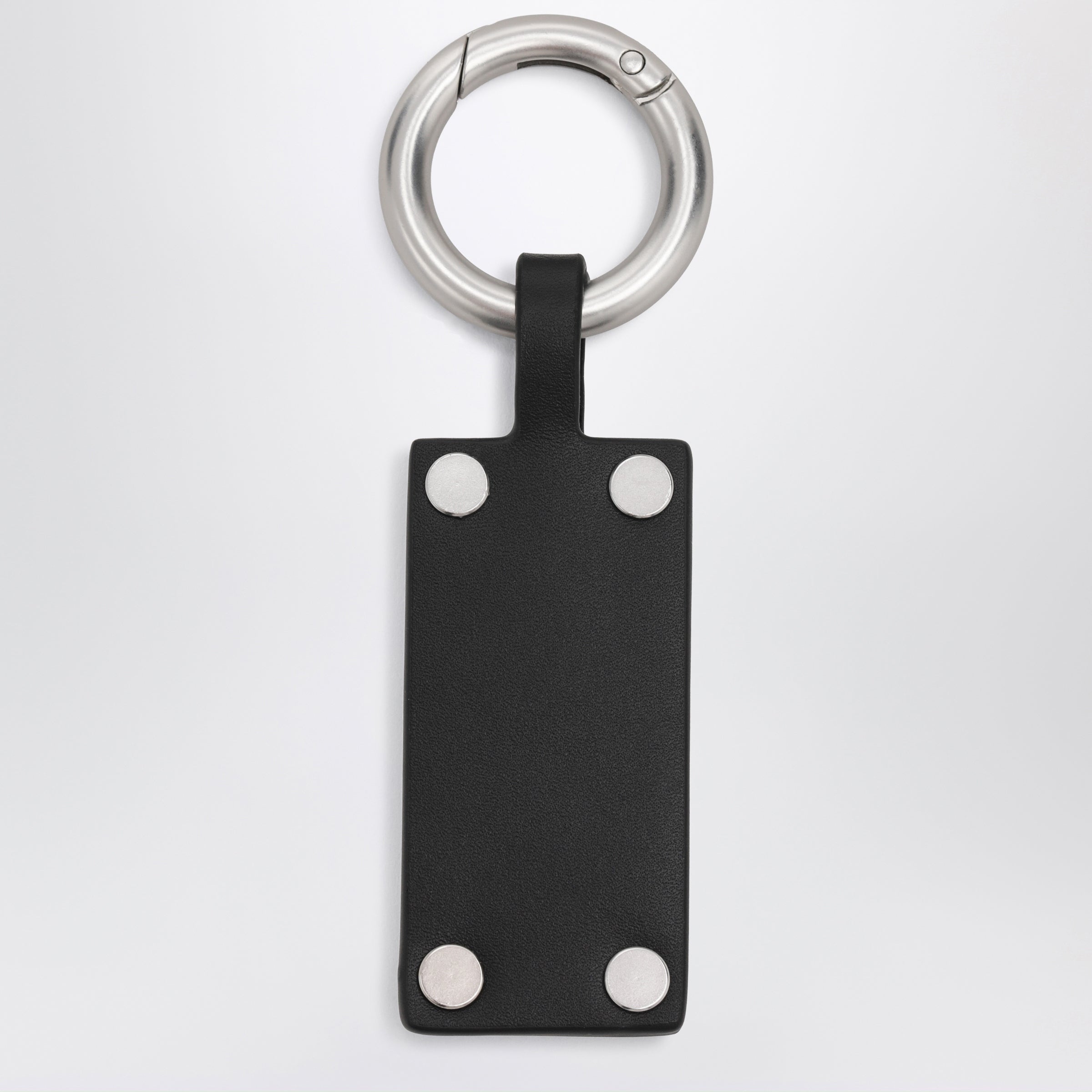 Mm6 maison margiela Black Numeric Charm In Brass And Leather
