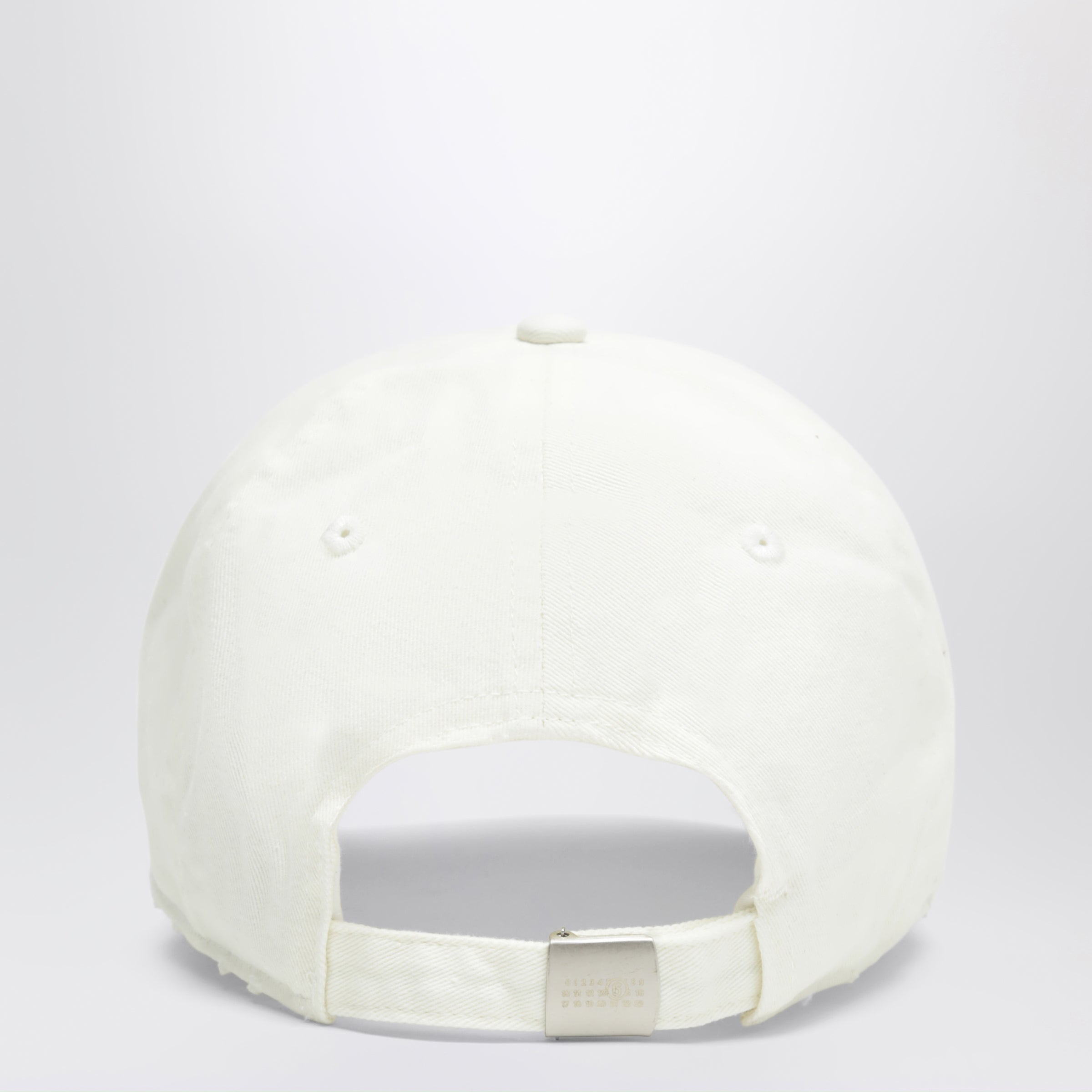 Mm6 maison margiela Cream Baseball Cap With Numeric Logo