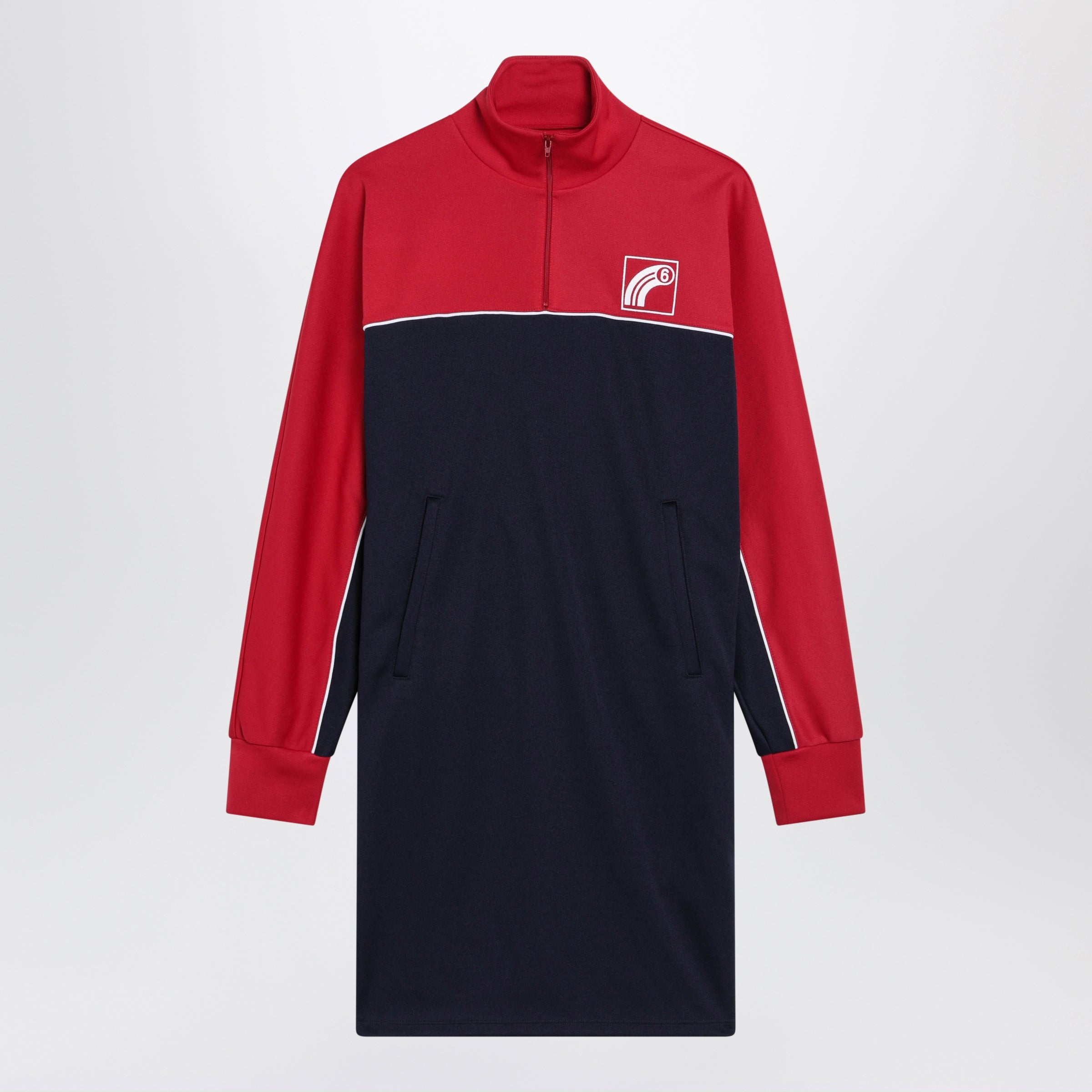Mm6 maison margiela Navy Blue/Red Sporty Mini Dress
