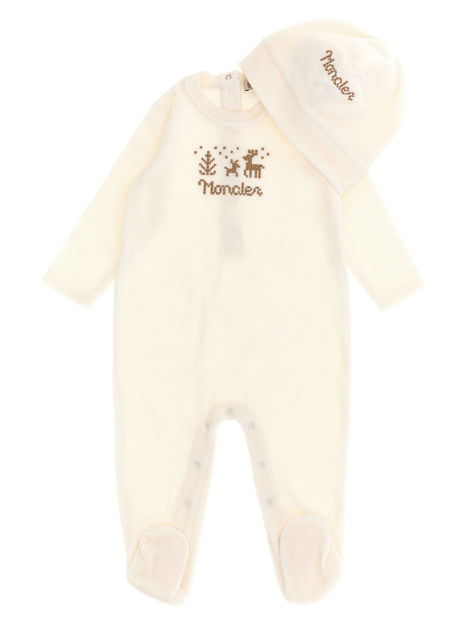 Moncler Enfant Jumpsuit + Cap Cross Stitch