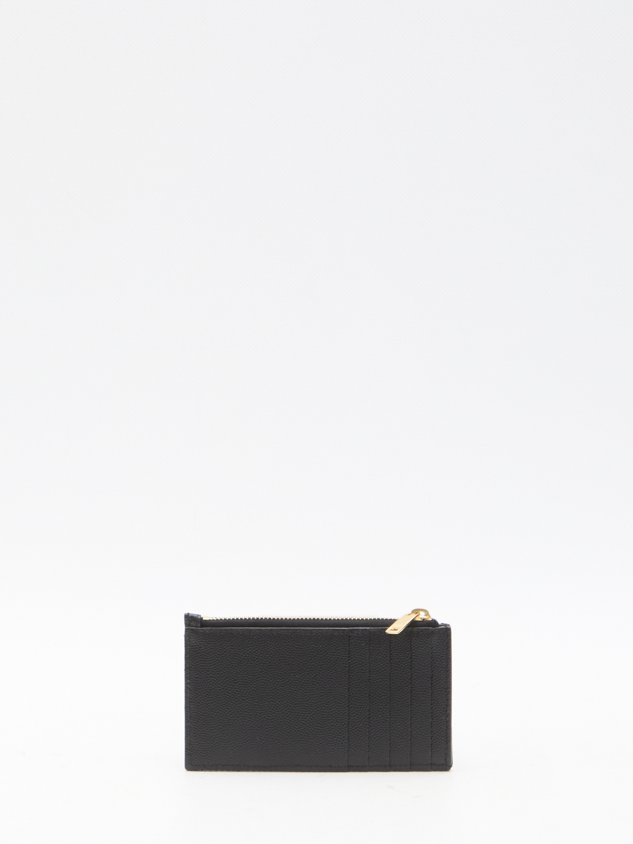 Saint Laurent Monogram Logo-Plaque Quilted Cardholder