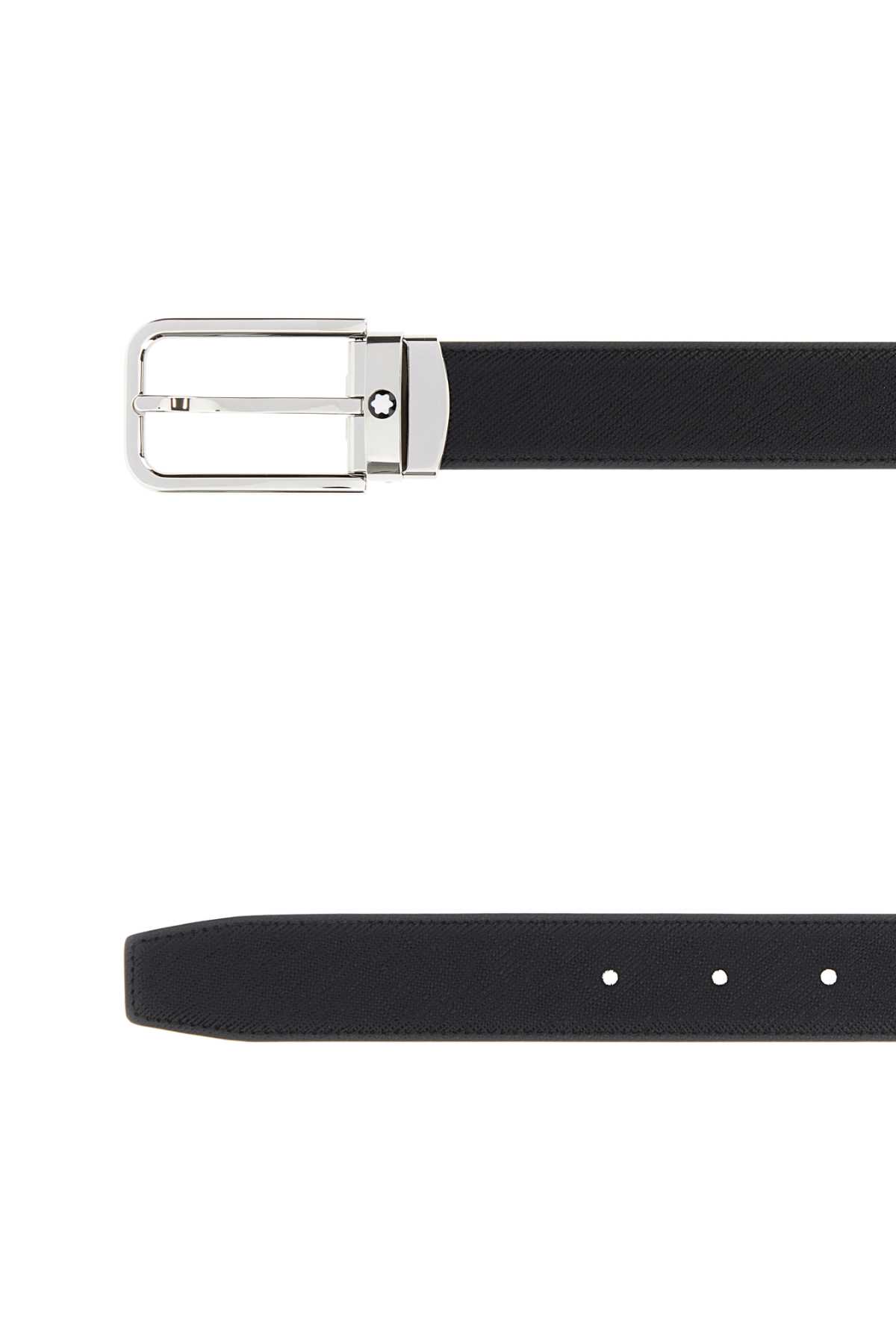 Montblanc Rectangular 30 Mm Belt In Sartorial Leat