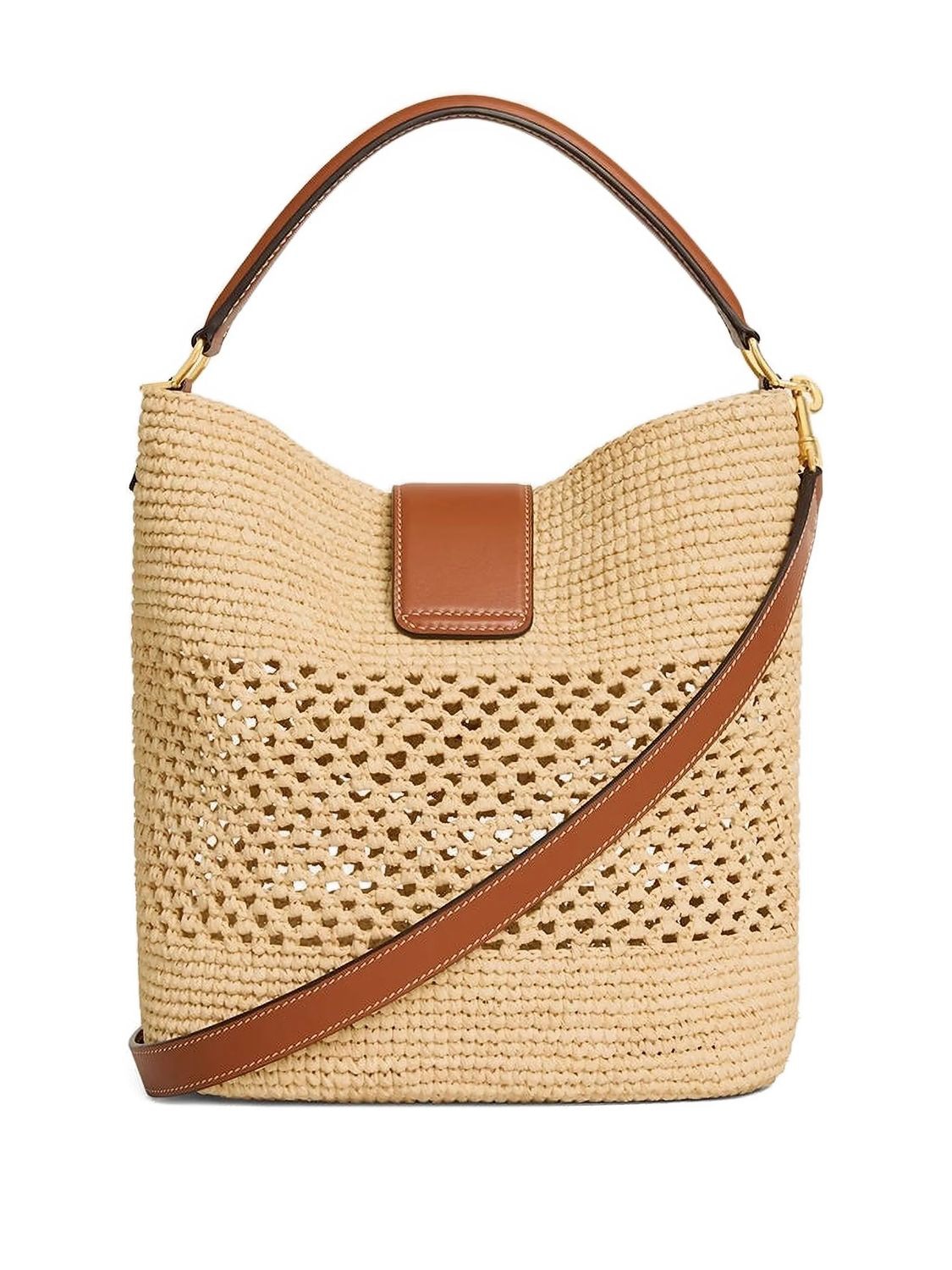 Celine Natural Tan Medium Louise Raffia Shoulde