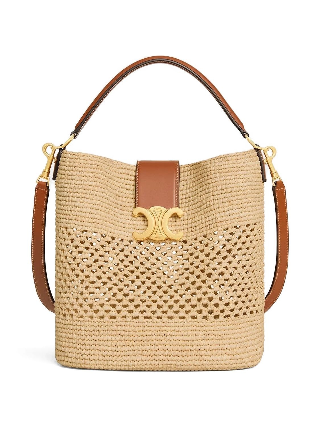 Celine Natural Tan Medium Louise Raffia Shoulde