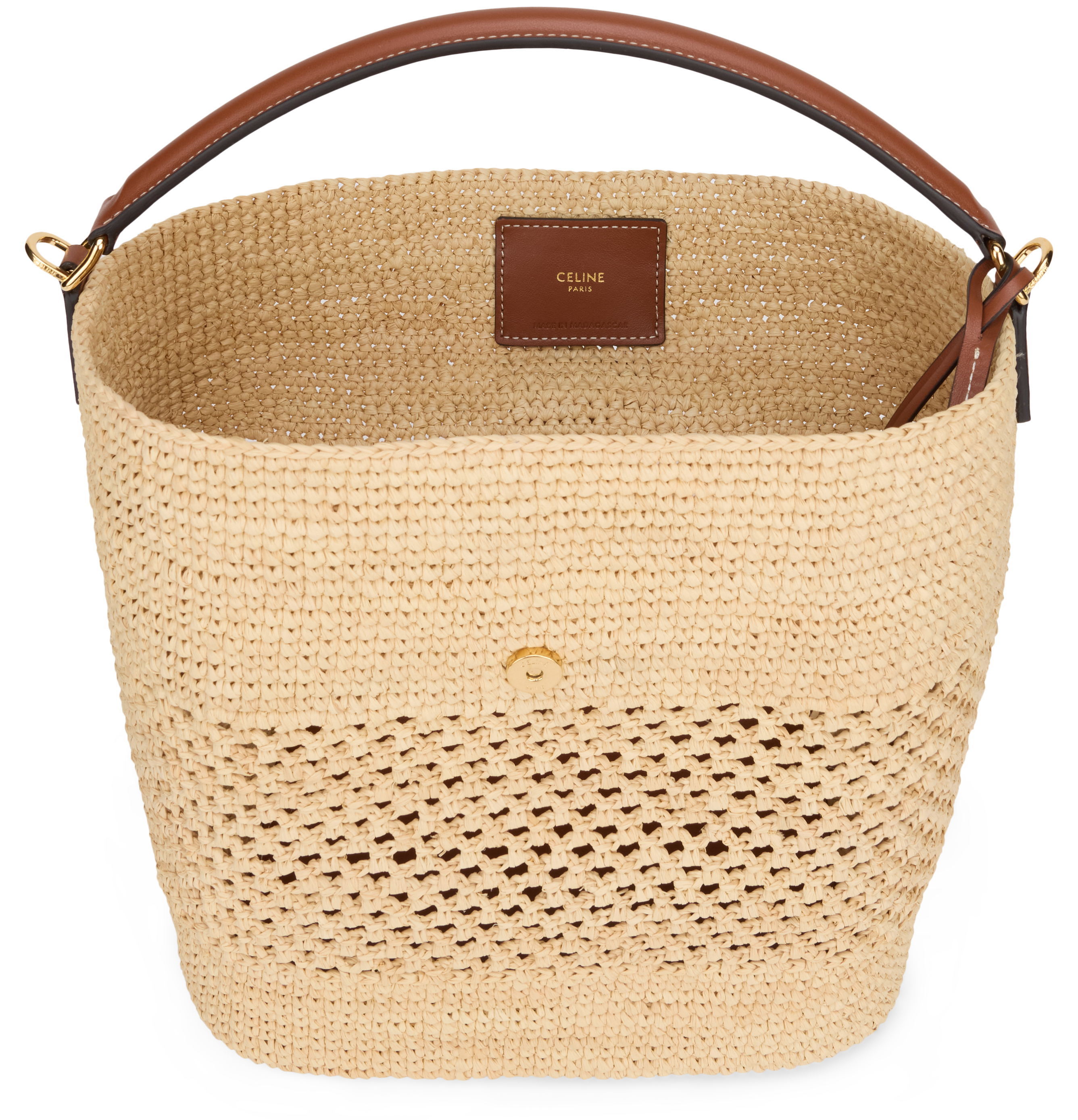 Celine Natural Tan Medium Louise Raffia Shoulde