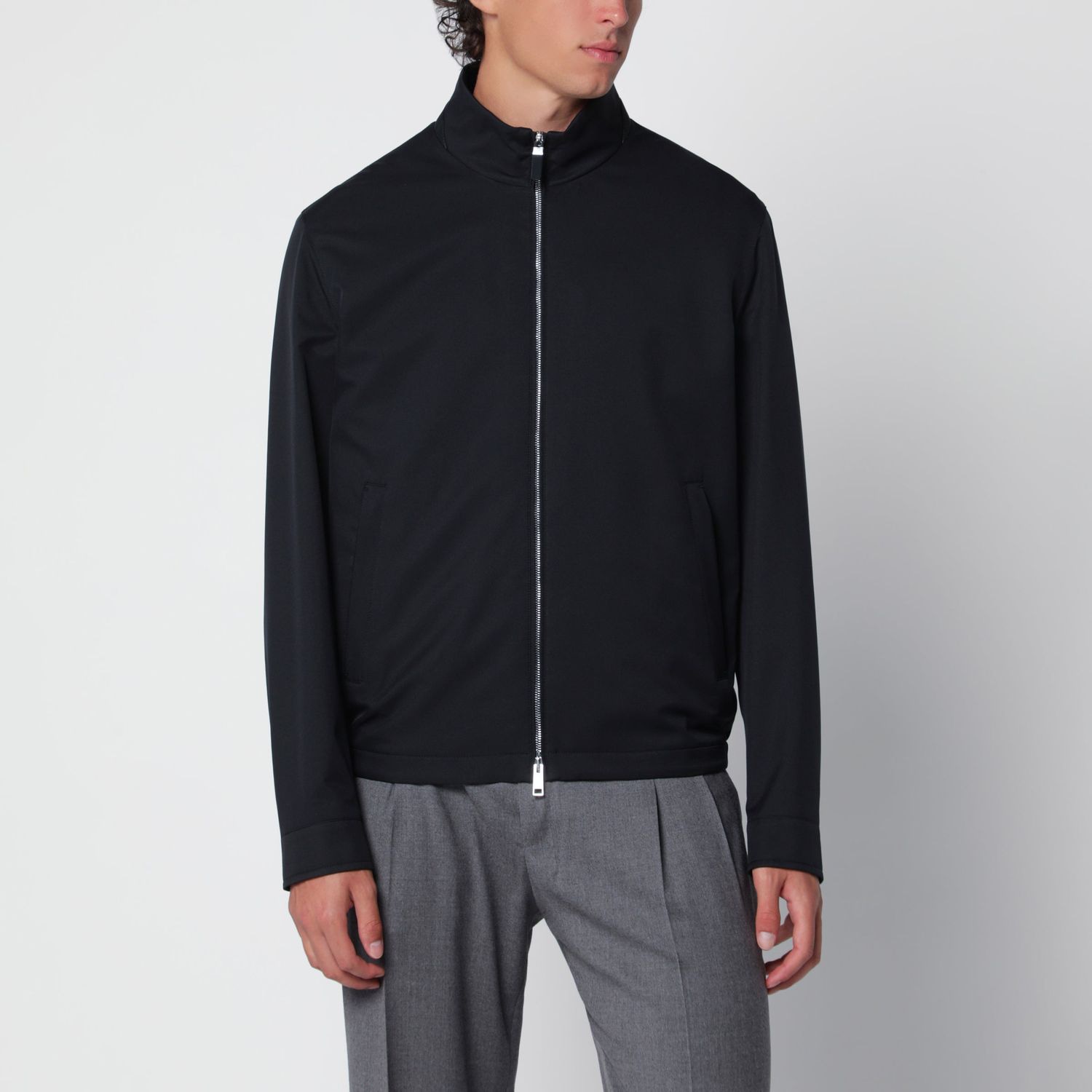 Ermenegildo Zegna Navy Blue Zipup Jacket