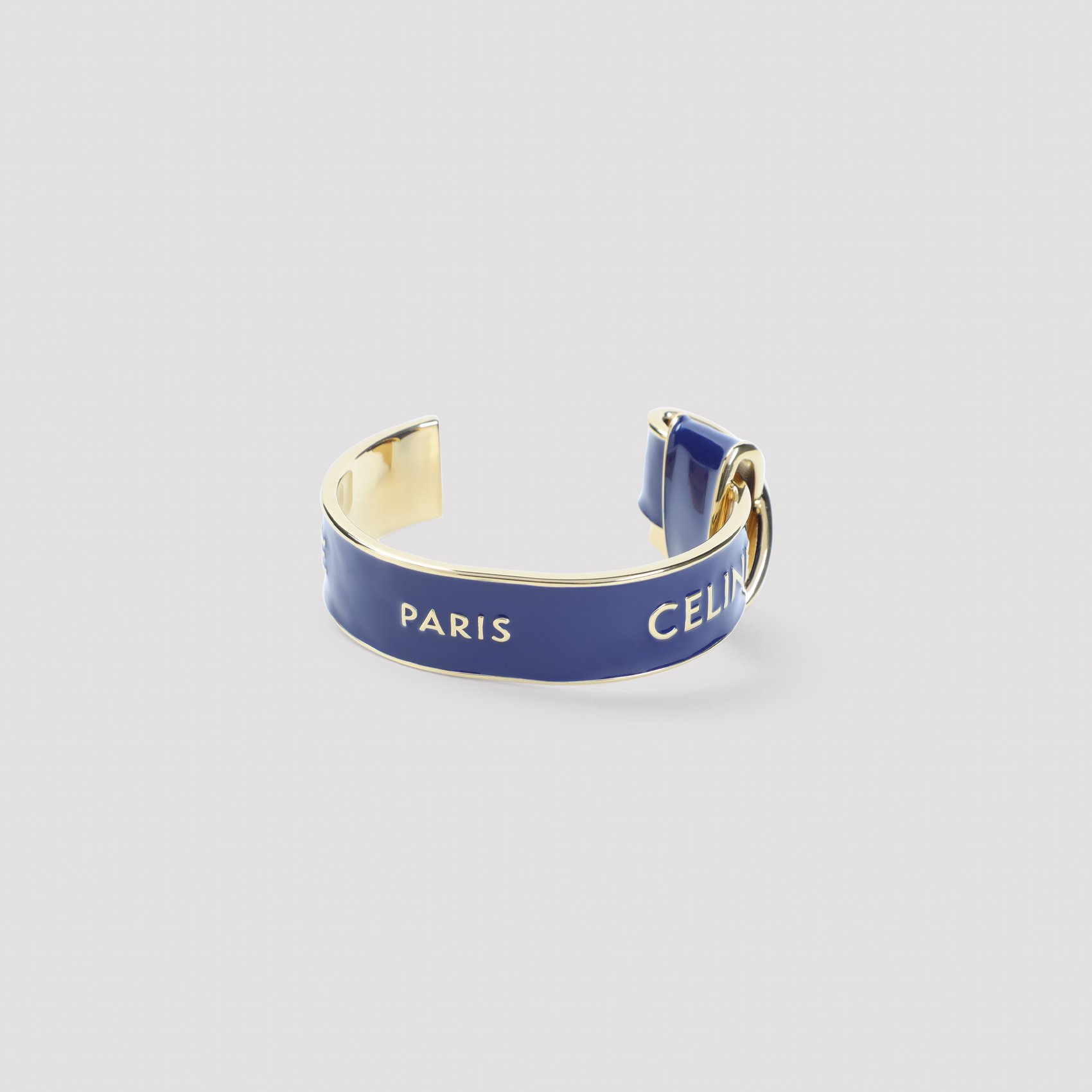 Celine Navy Gold Knotted Cuff Bracelet