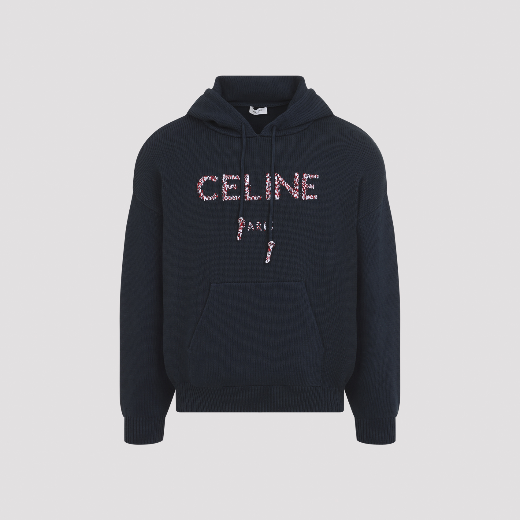 Celine Navy Knit Hoodie