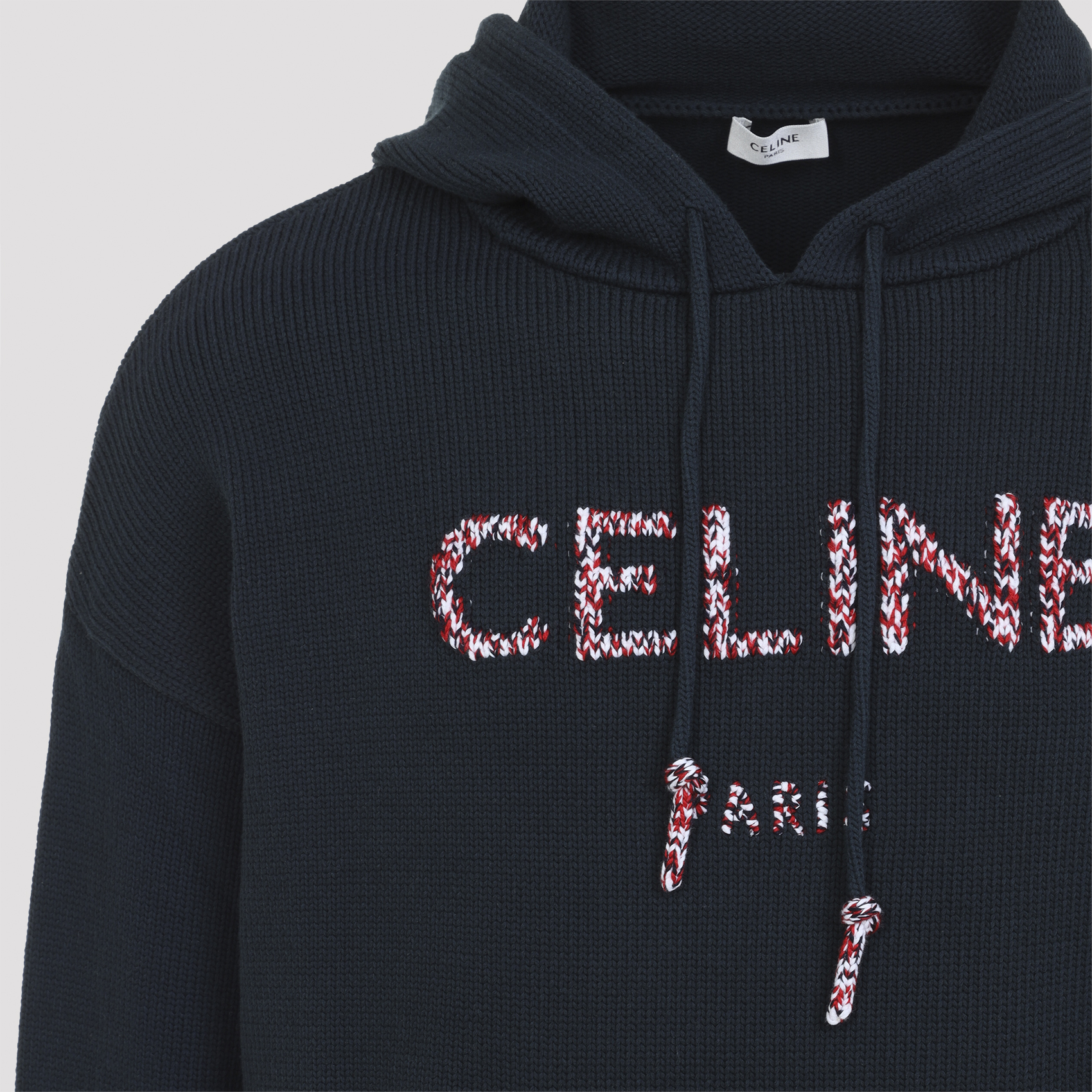Celine Navy Knit Hoodie