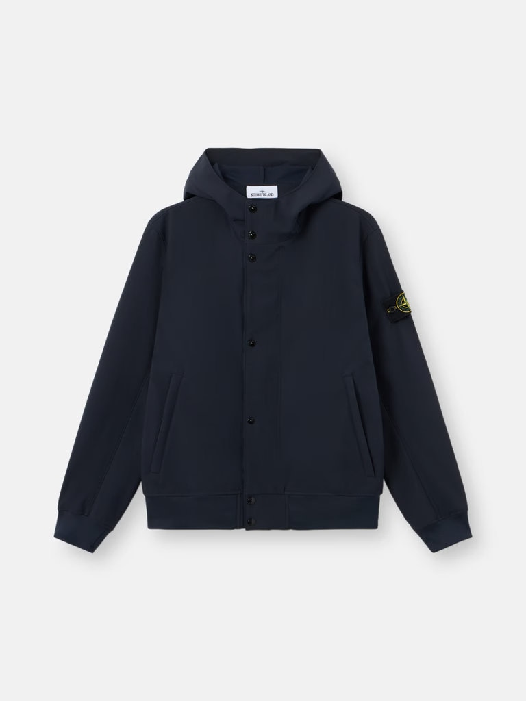 Stone Island Navy Stretch Short Parka