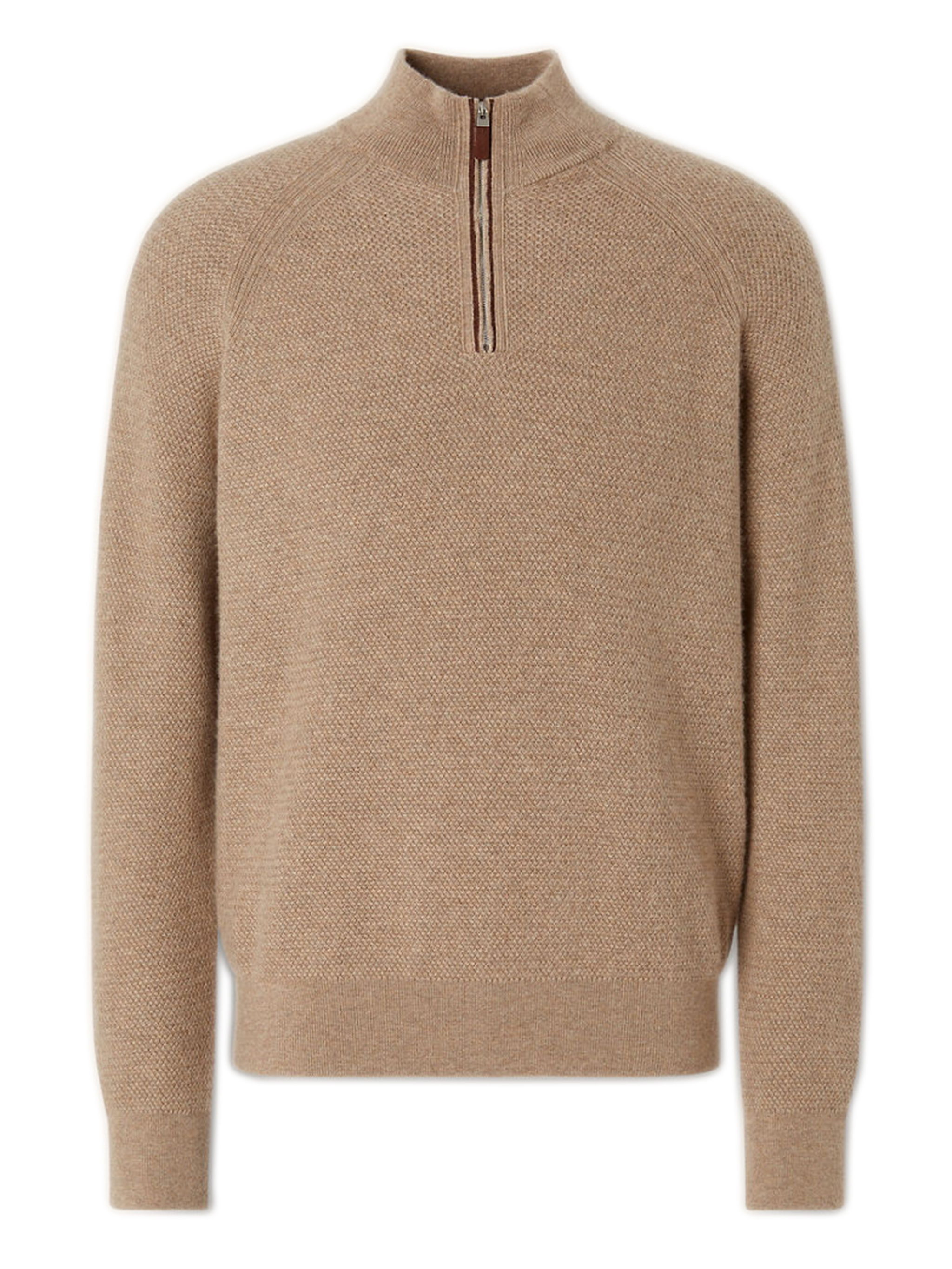 Zegna Oasi Cashmere Zip-Up Turtleneck