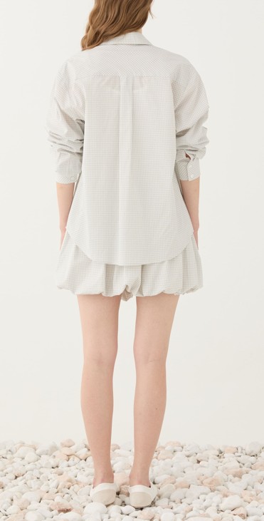 ELEH Off-White Check Pattern Shirt