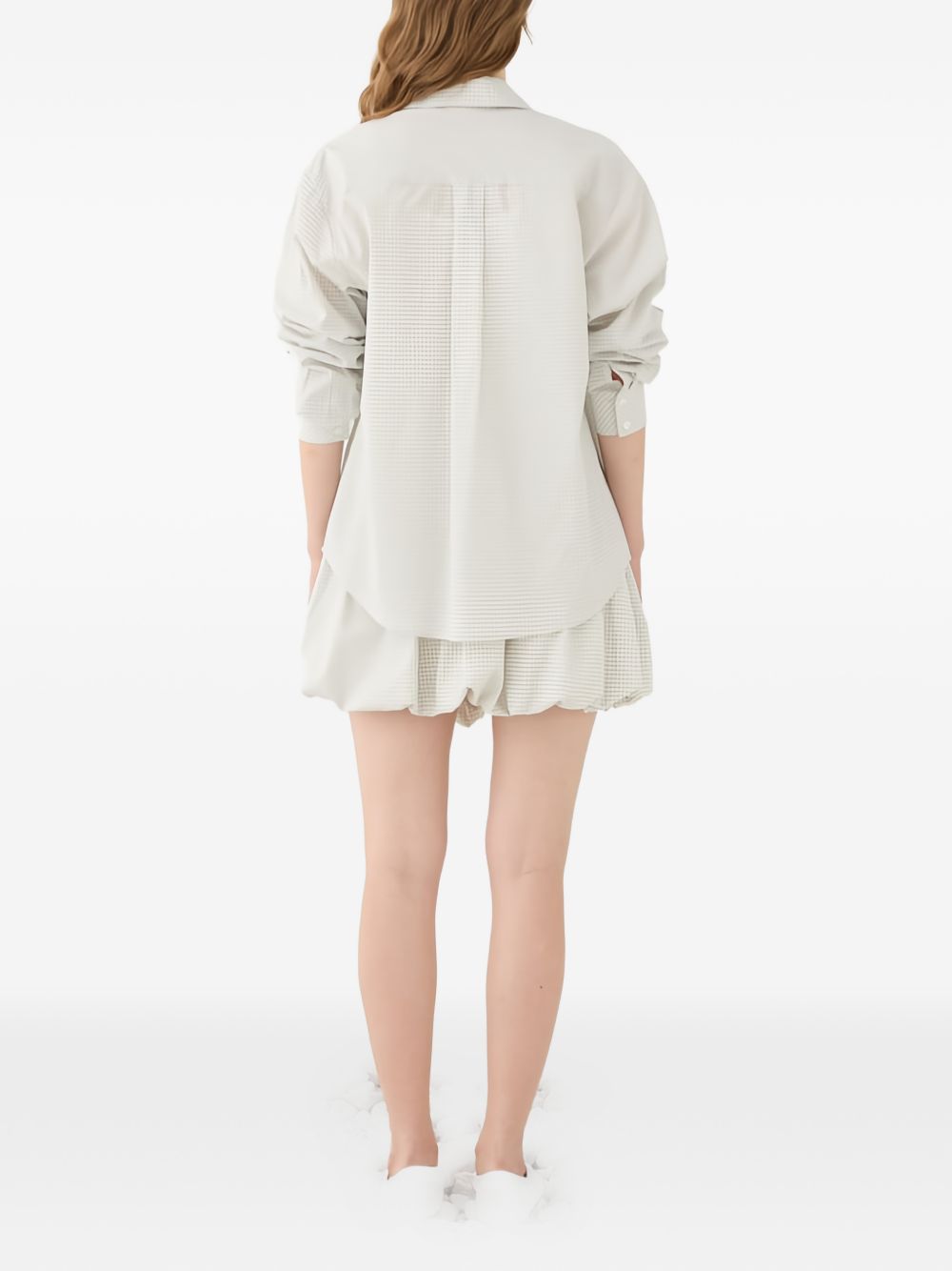 ELEH Off-White Check Pattern Shirt