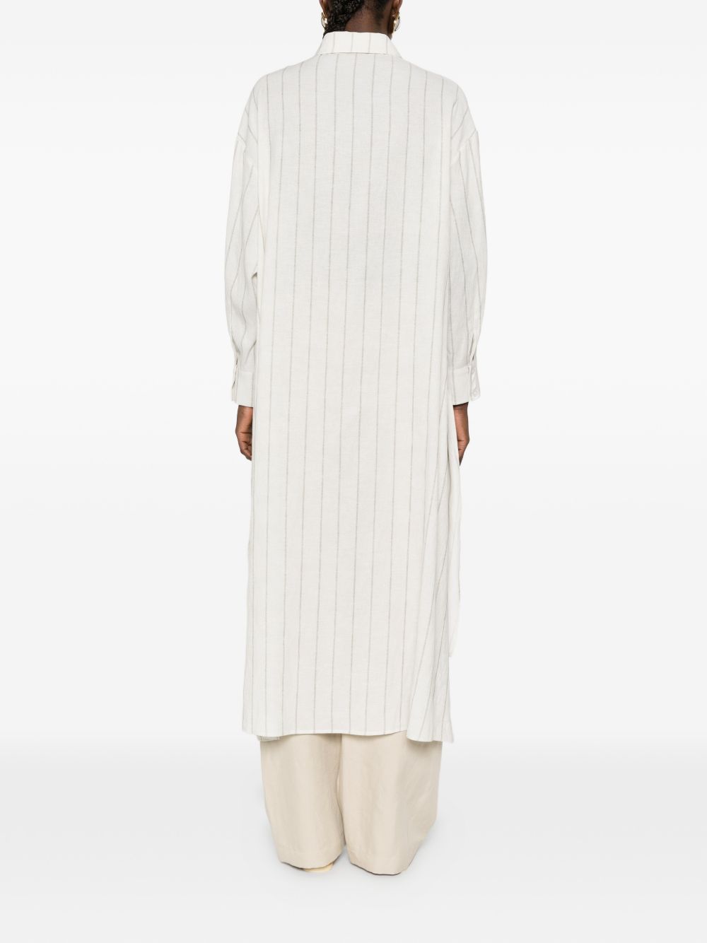 ELEH Off-White Striped Button Shirt