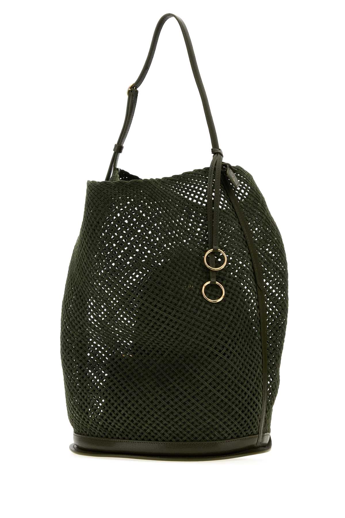 Alaïa Alaia Olive Green Mesh Large Hip Bucket 