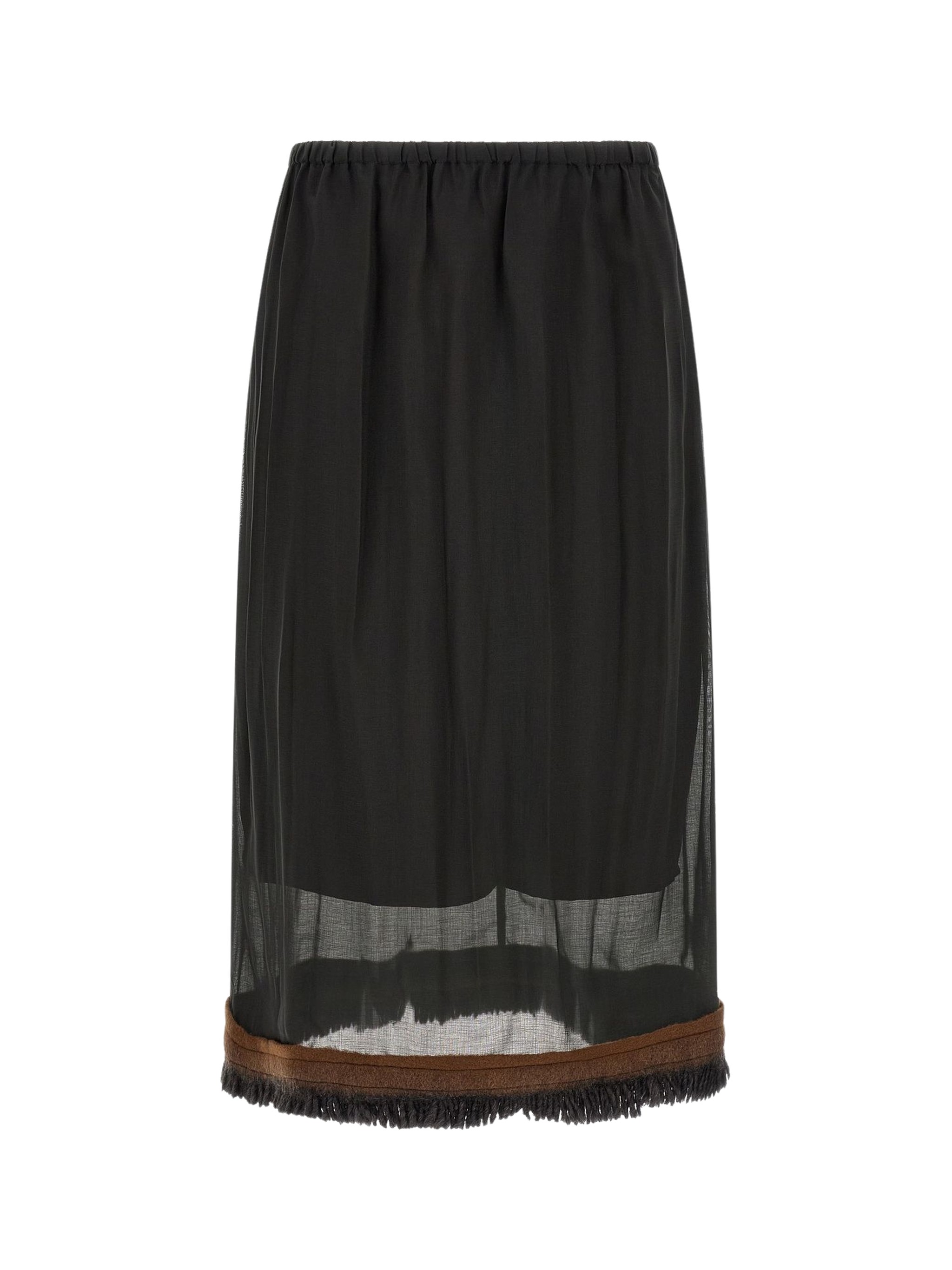 TELA Ophelia Fringed Layered Skirt