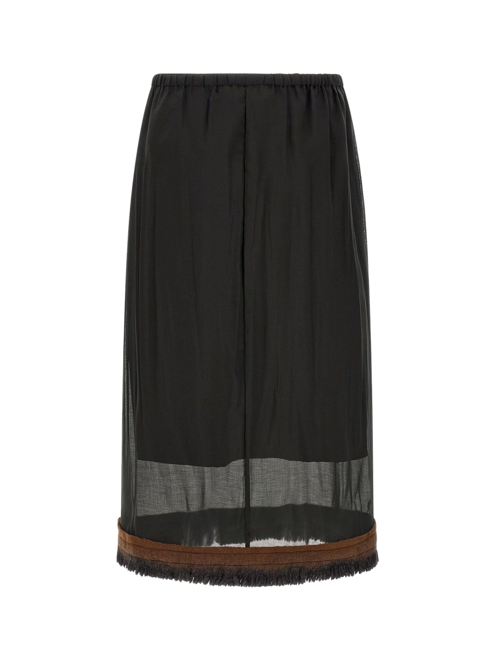 TELA Ophelia Fringed Layered Skirt