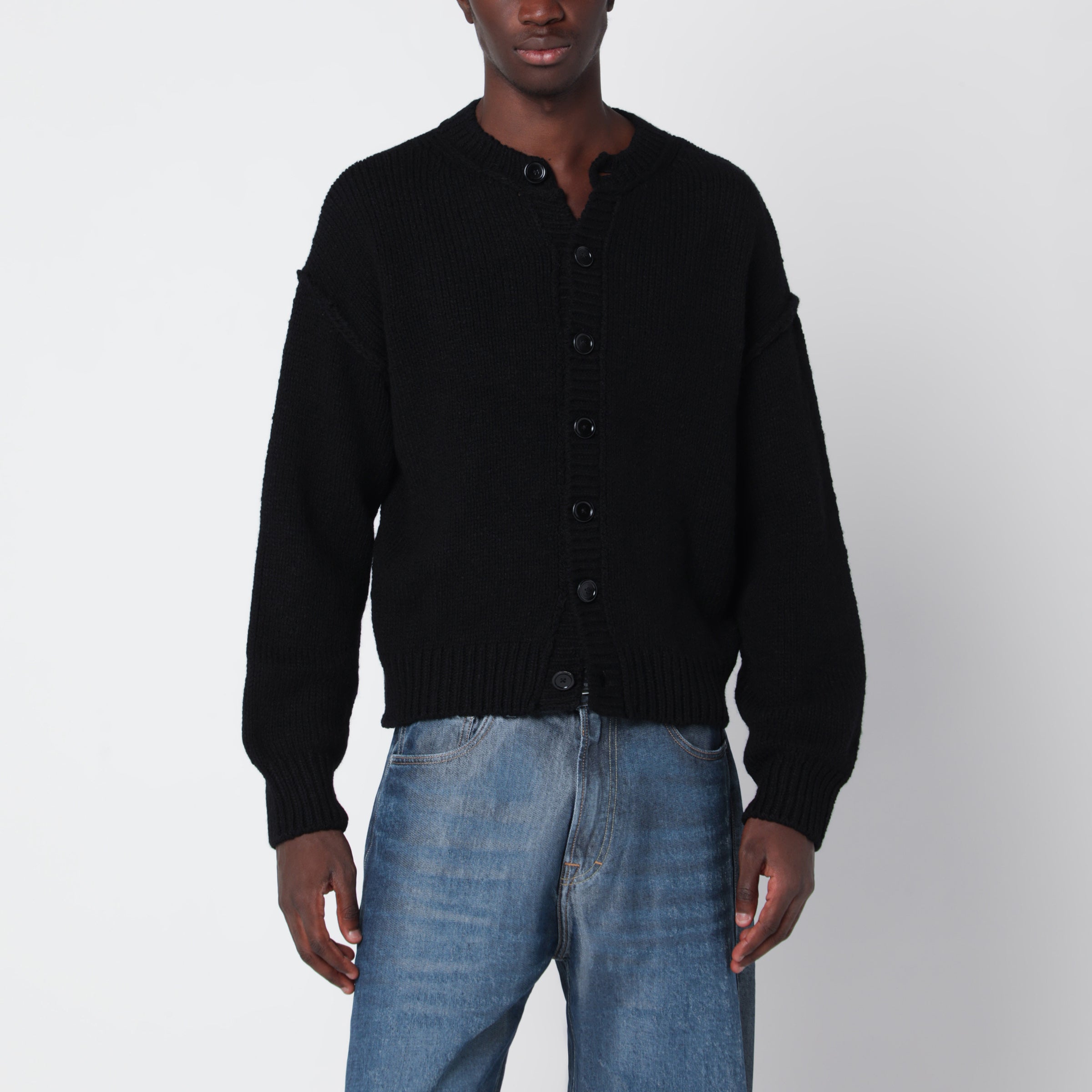 Our legacy Black Pitch Wool Cardigan