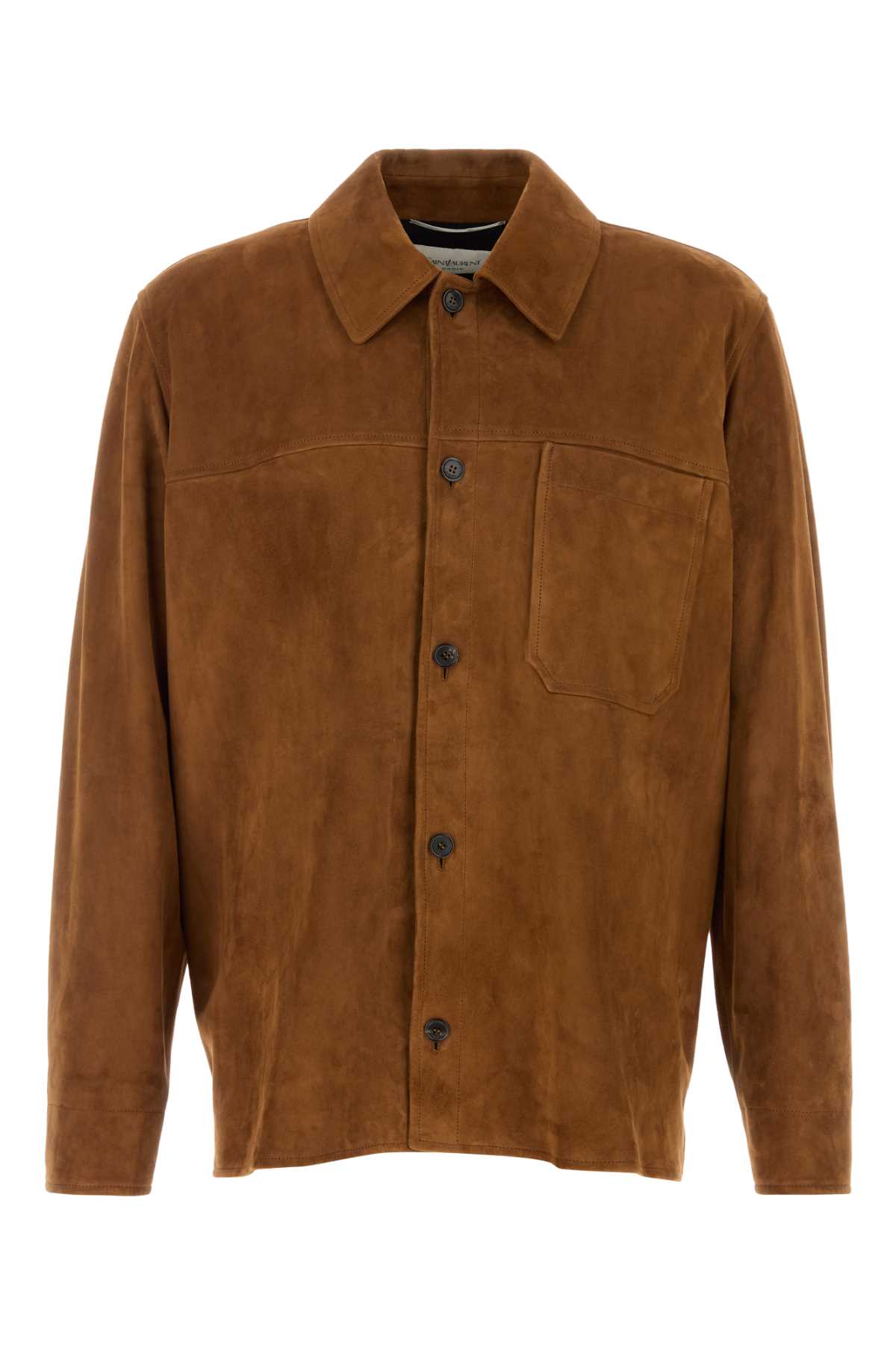 Saint Laurent Overshirt In Suede