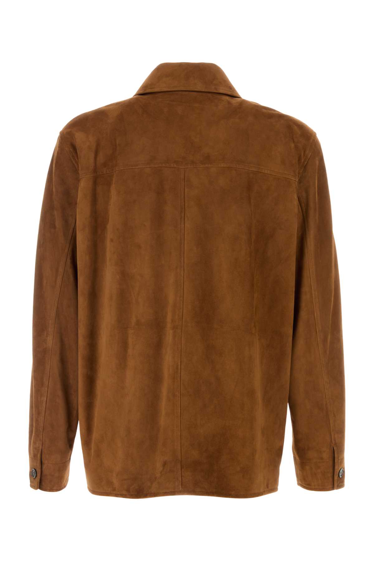 Saint Laurent Overshirt In Suede