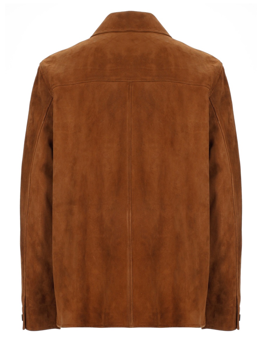 Saint Laurent Overshirt In Suede