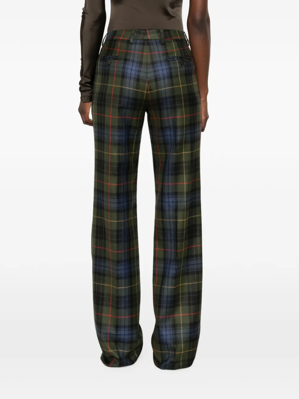 Etro Pantalon Multicolor Cuadros Camal Ancho