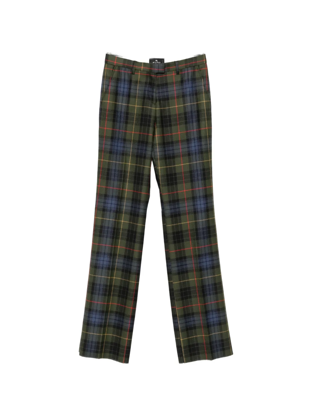 Etro Pantalon Multicolor Cuadros Camal Ancho
