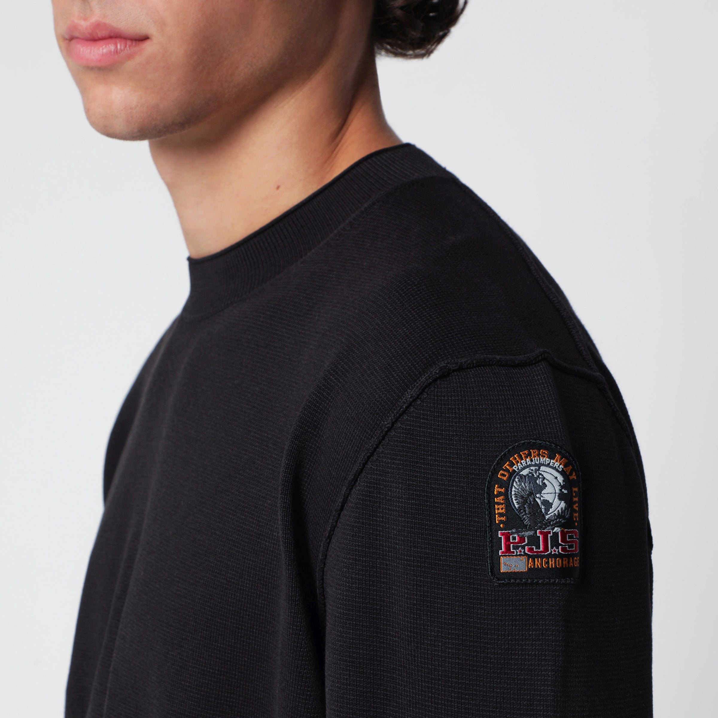 Parajumpers Basic Braw Black Cotton-Blend Sweater