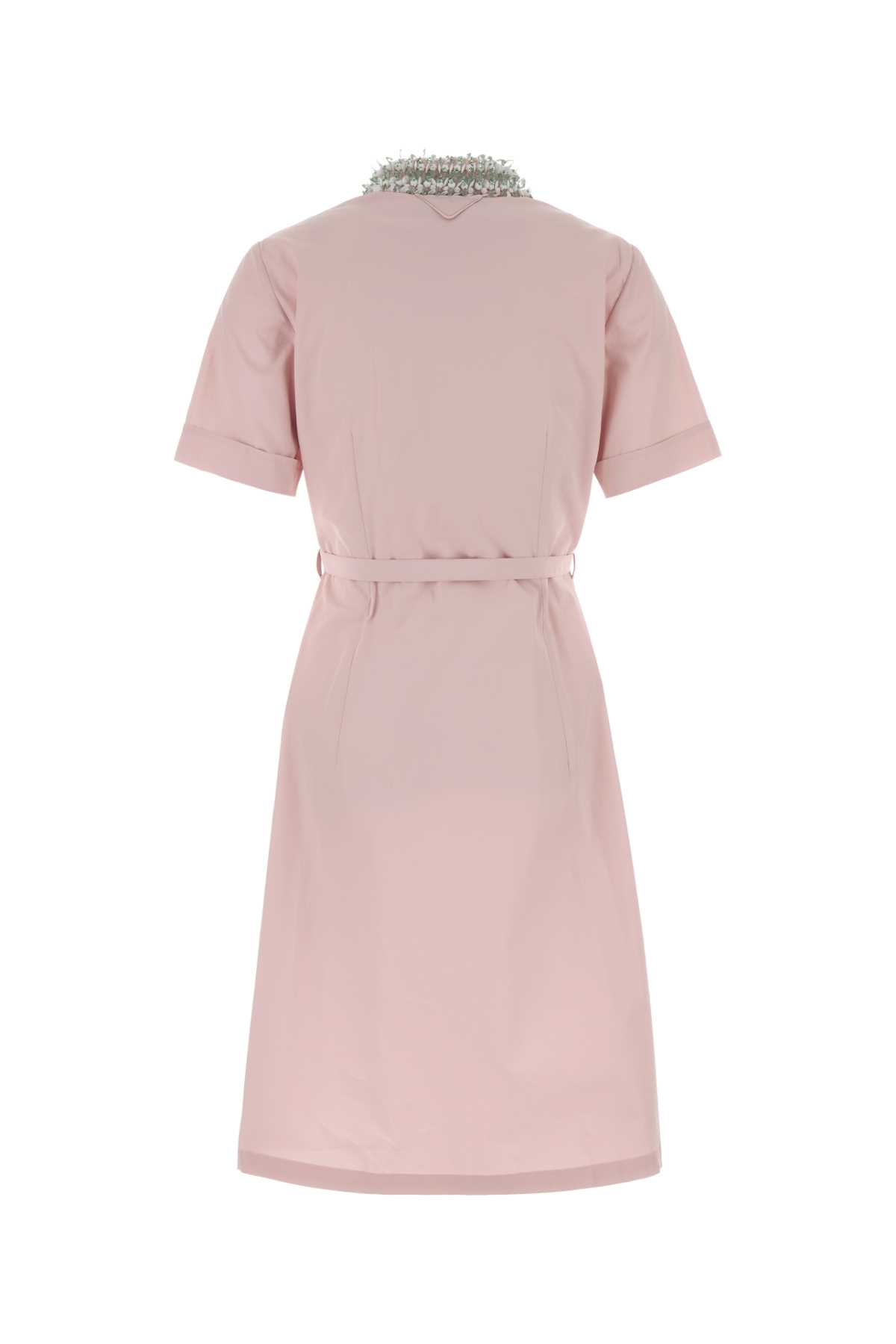 Prada Pastel Pink Poplin Shirt Dress