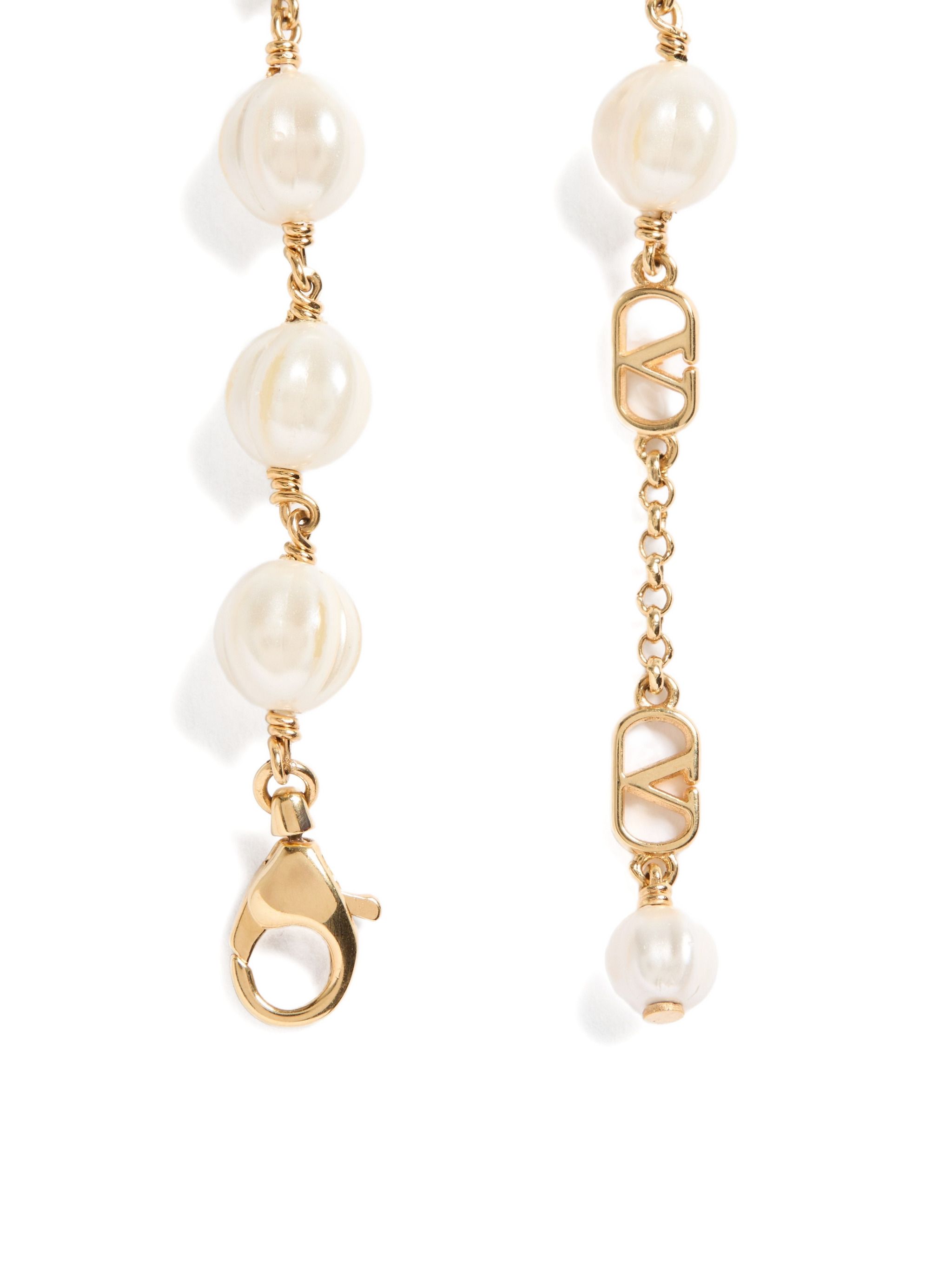 Valentino Pearl Chain Link Bracelet
